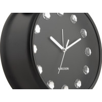 Budík Karlsson KA6019BK Glam Diamonds XL, 31cm